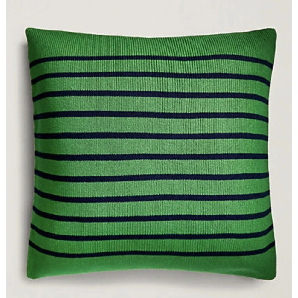 Ralph Lauren Home Toulon Striped Throw Pillow Case Only Bottle Green/Navy